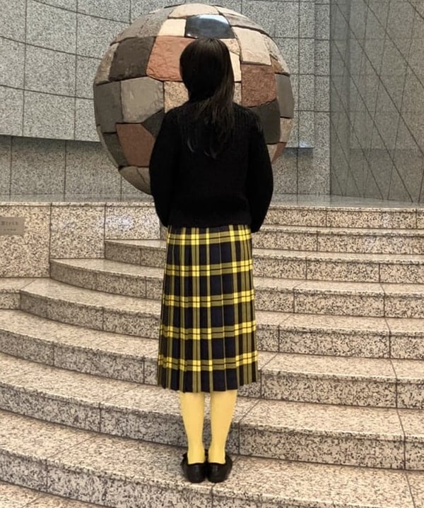 加歩さんの「BEAMS WOMEN｜畦編み ニット プルオーバー.M」を使ったコーディネート