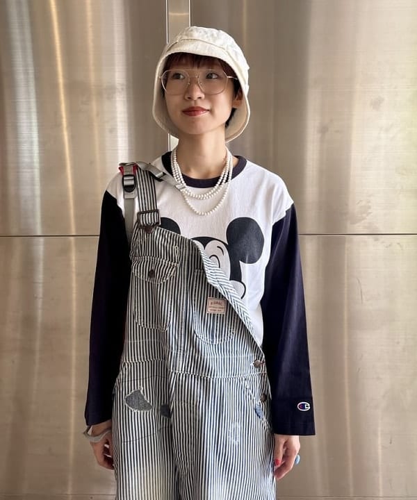 みりさんの「【別注】BIGMAC / ヒッコリー オーバーオール」を使ったコーディネート