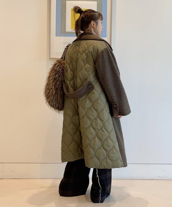 大木さんの「BEAMS WOMEN｜ロング ファー バッグ」を使ったコーディネート