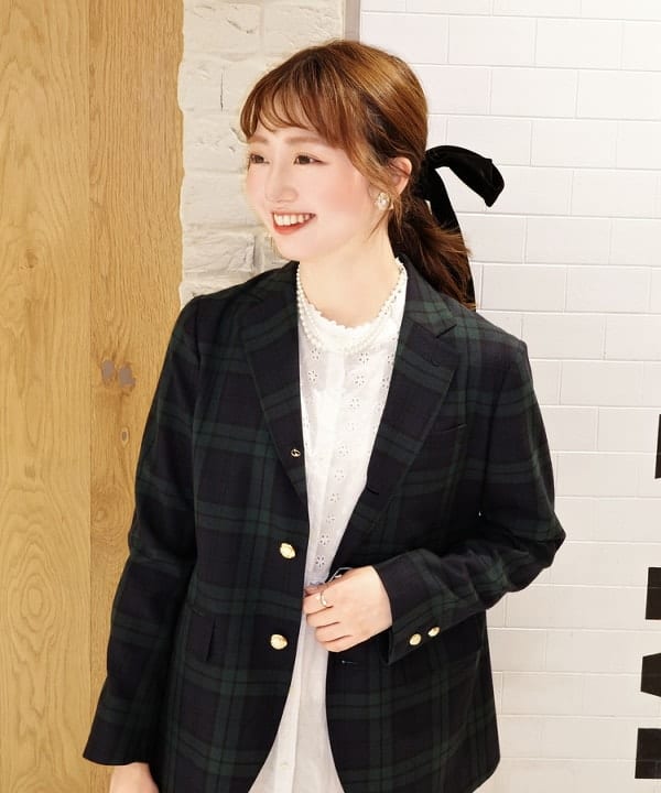 Joさんの「BEAMS WOMEN｜BEAMS BOY / ポリエステル ウール 3ボタン ブレザー」を使ったコーディネート