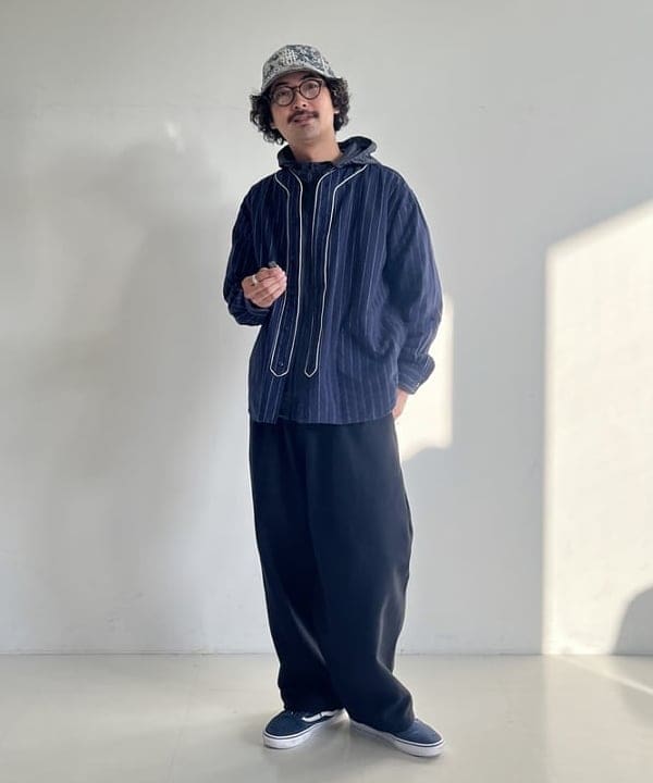 BAKU(東江 漠)さんの「BEAMS WOMEN｜ベースボール ストライプ シャツ」を使ったコーディネート