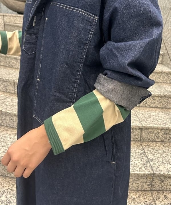 ばるたんさんの「BEAMS WOMEN｜orSlow / デニム プルオーバー ドレス」を使ったコーディネート