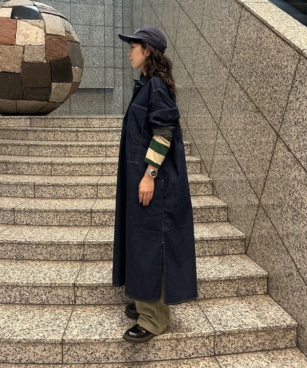 ばるたんさんの「BEAMS WOMEN｜orSlow / デニム プルオーバー ドレス」を使ったコーディネート