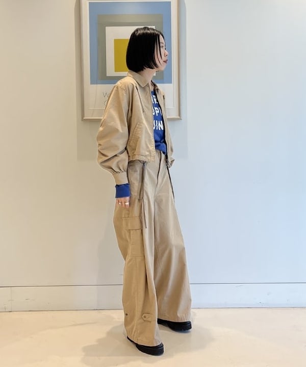 ミナミマリコさんの「BEAMS WOMEN｜maturely / コットン シルク ジッパー カーゴパンツ」を使ったコーディネート