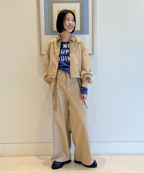 ミナミマリコさんの「BEAMS WOMEN｜maturely / コットン シルク ジッパー カーゴパンツ」を使ったコーディネート