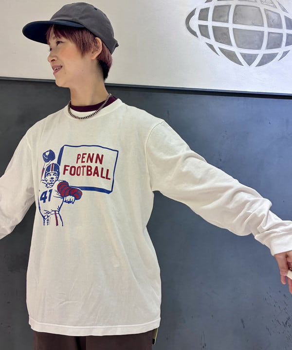 木村 梨香さんの「BEAMS WOMEN｜【別注】GOOD ROCK SPEED / カレッジ ロングスリーブ Tシャツ」を使ったコーディネート