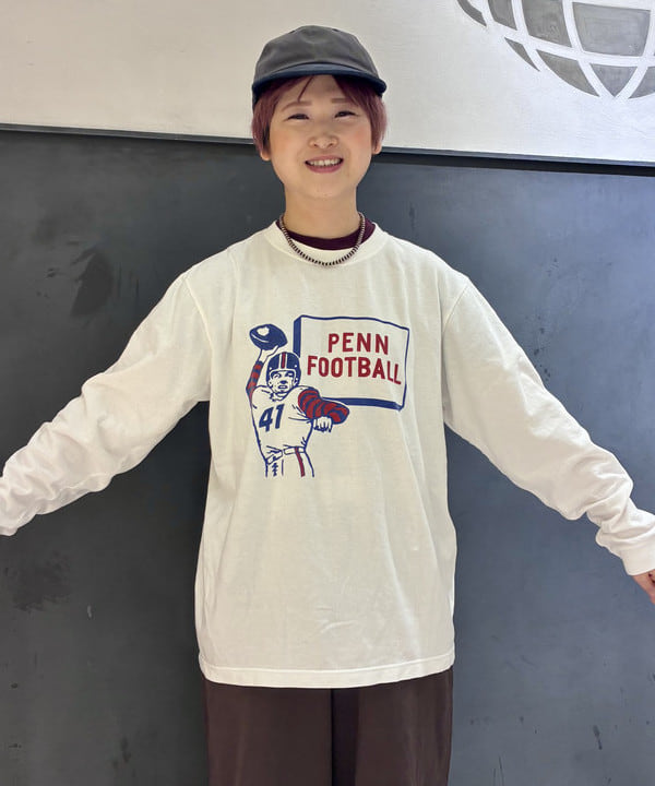 木村 梨香さんの「BEAMS WOMEN｜【別注】GOOD ROCK SPEED / カレッジ ロングスリーブ Tシャツ」を使ったコーディネート