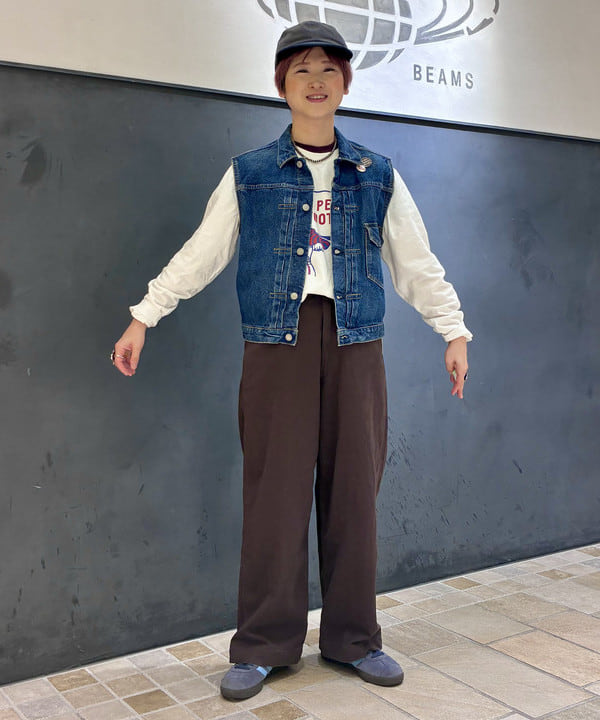 木村 梨香さんの「BEAMS WOMEN｜【別注】GOOD ROCK SPEED / カレッジ ロングスリーブ Tシャツ」を使ったコーディネート