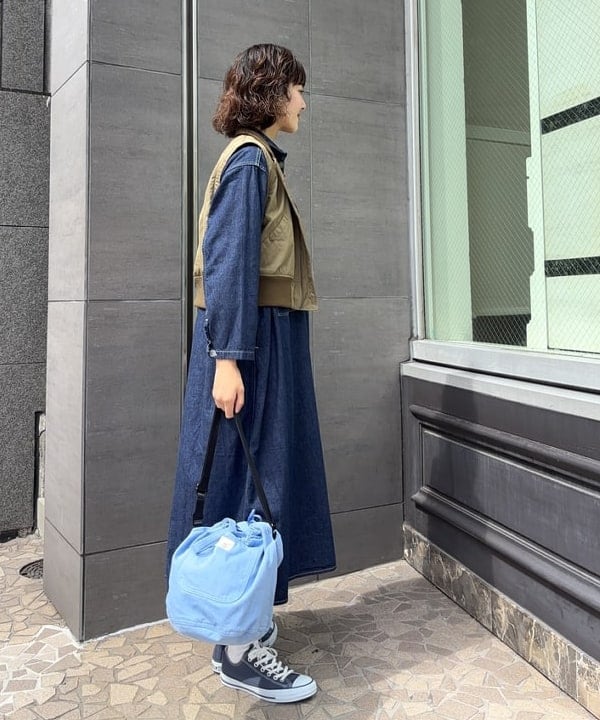 み　う　ちさんの「BEAMS WOMEN｜デタッチ スリーブ ミリタリー ブルゾン」を使ったコーディネート