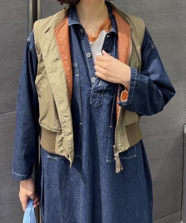 み　う　ちさんの「BEAMS WOMEN｜デタッチ スリーブ ミリタリー ブルゾン」を使ったコーディネート