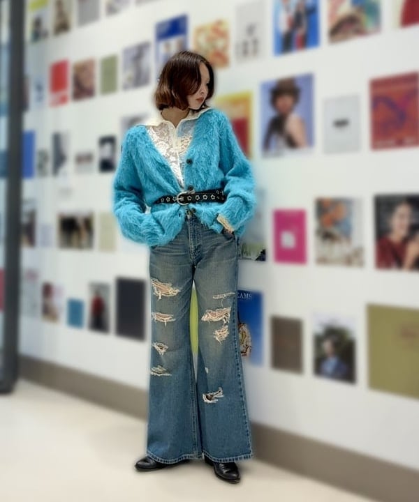 水野 萌香さんの「BEAMS WOMEN｜【別注】Lee / RIPPED JEANS」を使ったコーディネート