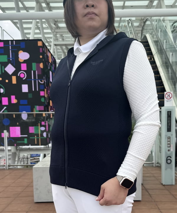 極美品 ビームスゴルフ ダウンジャケット リバーシブル 4way チェック M BEAMS GOLF（ビームス ゴルフ）PURPLE LABEL / チェックフロント