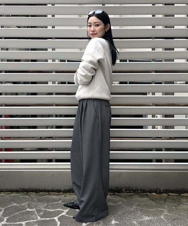 ayaneさんの「BEAMS WOMEN｜AK+1 / 吊り裏毛 スウェット」を使ったコーディネート