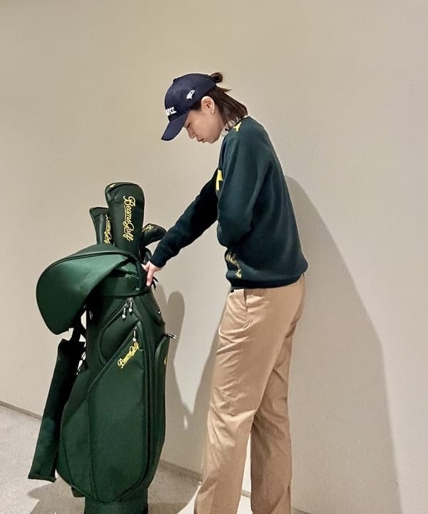 美品】ビームスゴルフ シャツ グリーン ネイビー ペイズリー 美