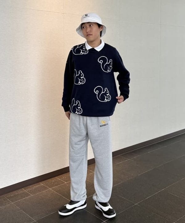 【BEMS GOLF】冬物トップス BEAMS GOLF（ビームス ゴルフ）ORANGE LABEL / Bワッペン ニット