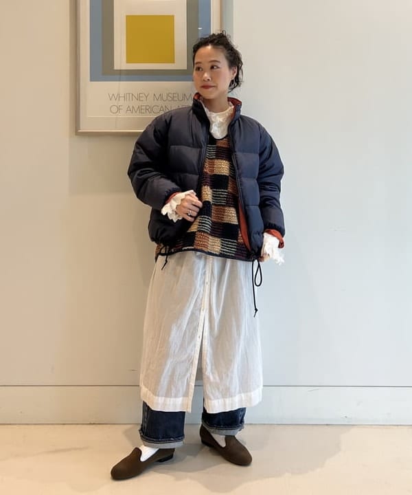 清水 彩乃さんの「BEAMS WOMEN｜ユーロ ヴィンテージ フリル ワンピース」を使ったコーディネート