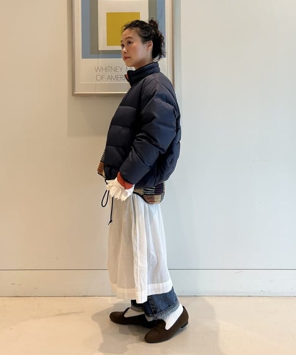 清水 彩乃さんの「BEAMS WOMEN｜ユーロ ヴィンテージ フリル ワンピース」を使ったコーディネート