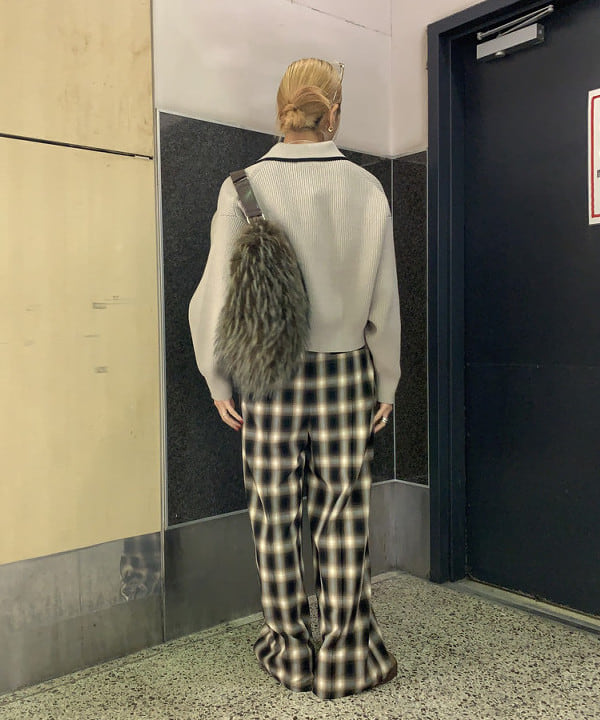れいなさんの「BEAMS WOMEN｜オンブレチェック ワイド パンツ」を使ったコーディネート
