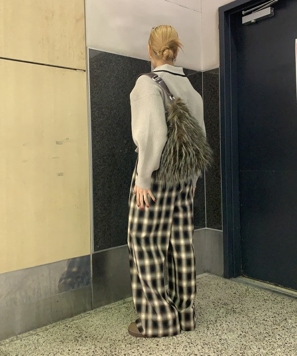 れいなさんの「BEAMS WOMEN｜オンブレチェック ワイド パンツ」を使ったコーディネート