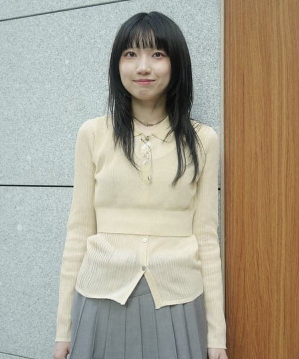 加歩さんの「BEAMS WOMEN｜RBS / RIBポロ ベストセット」を使ったコーディネート