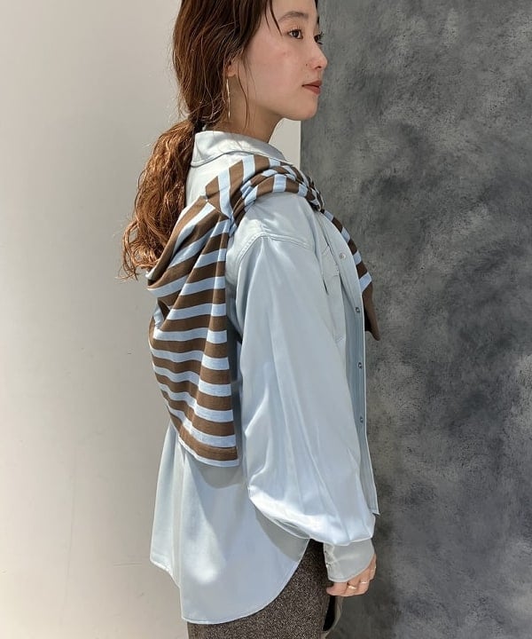 モモさんの「BEAMS WOMEN｜ベーシック ボーダー ロングスリーブ」を使ったコーディネート