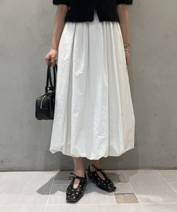 中平 あみさんの「BEAMS WOMEN｜モヘヤ ハーフスリーブ 2WAY プルオーバー」を使ったコーディネート