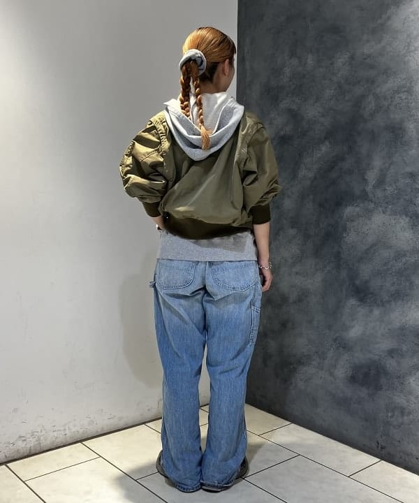 たぐみさんの「BEAMS WOMEN｜デタッチ スリーブ ミリタリー ブルゾン」を使ったコーディネート