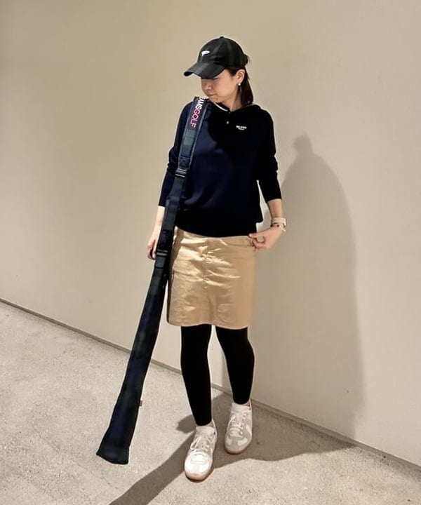 ビームスゴルフ　ベージュ ダウンベスト スカート ビームスゴルフ ベージュ ダウンベスト スカート ダウンベストを使った