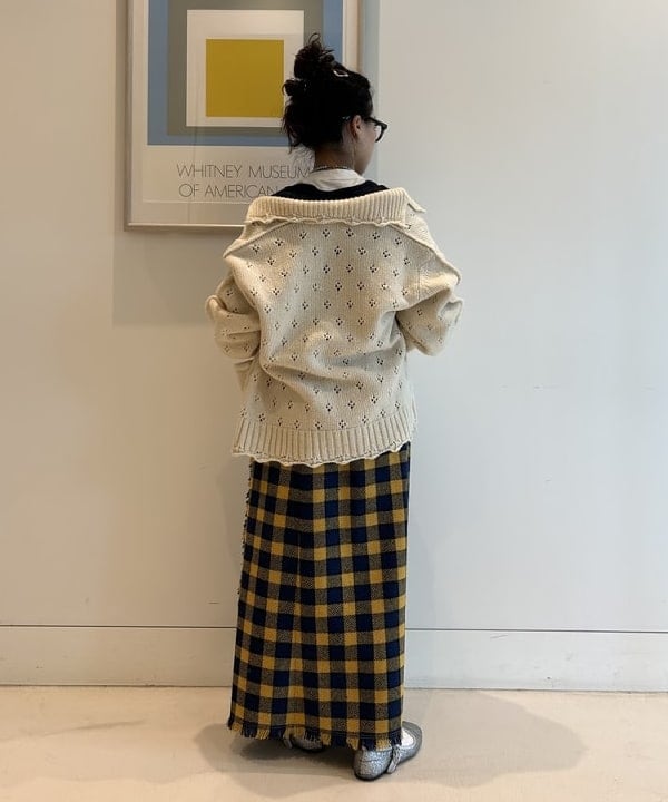 清水 彩乃さんの「BEAMS WOMEN｜太 ウェリントン レンズ」を使ったコーディネート