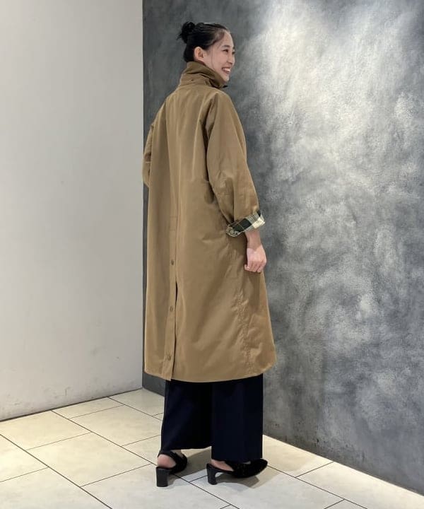 nodokaさんの「BEAMS WOMEN｜【別注】BARBOUR / BURGHLEY ロングコート」を使ったコーディネート