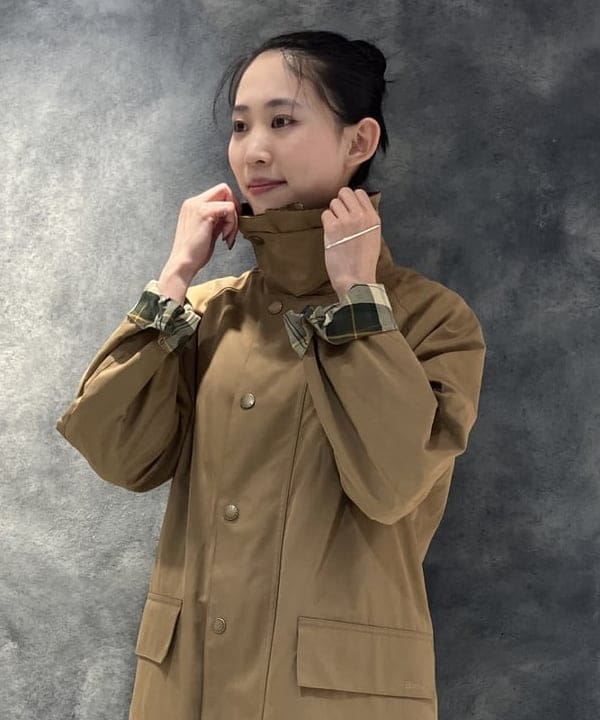nodokaさんの「BEAMS WOMEN｜【別注】BARBOUR / BURGHLEY ロングコート」を使ったコーディネート