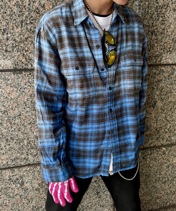 Ryohei Takataさんの「BEAMS WOMEN｜ワイドフィット フェード チェックシャツ」を使ったコーディネート