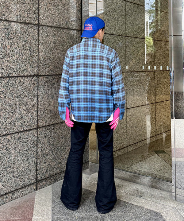 Ryohei Takataさんの「BEAMS WOMEN｜ワイドフィット フェード チェックシャツ」を使ったコーディネート