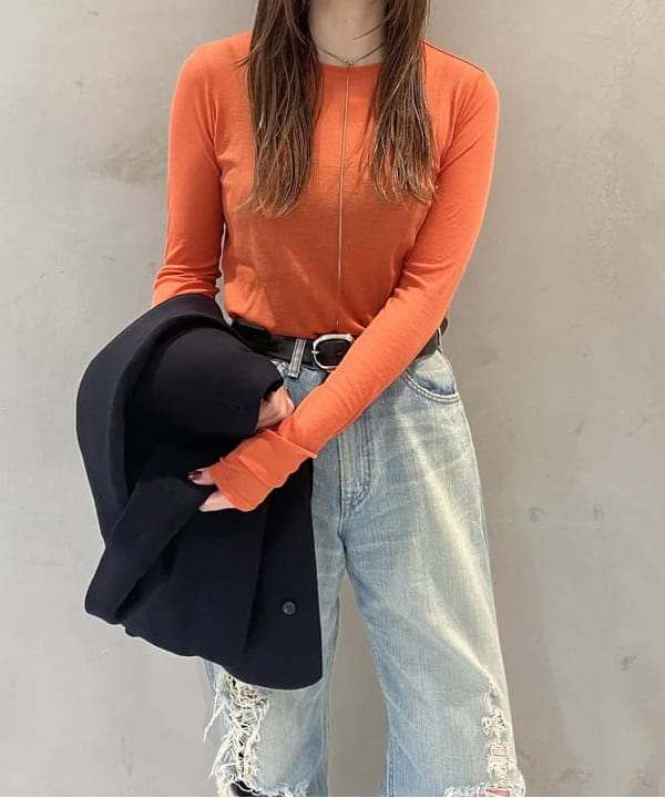 CHIHIROさんの「BEAMS WOMEN｜シアーコットン ロングスリーブT」を使ったコーディネート