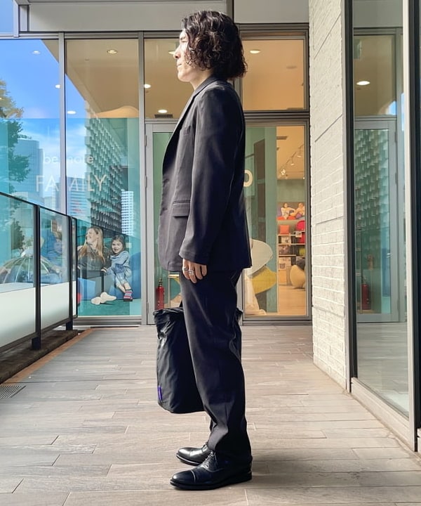 美品　ビームス　ファブリック ジャケットパンツ　セットアップ　ネイビー　サイズS 美品 ビームス ファブリック ジャケットパンツ セットアップ ネイビー