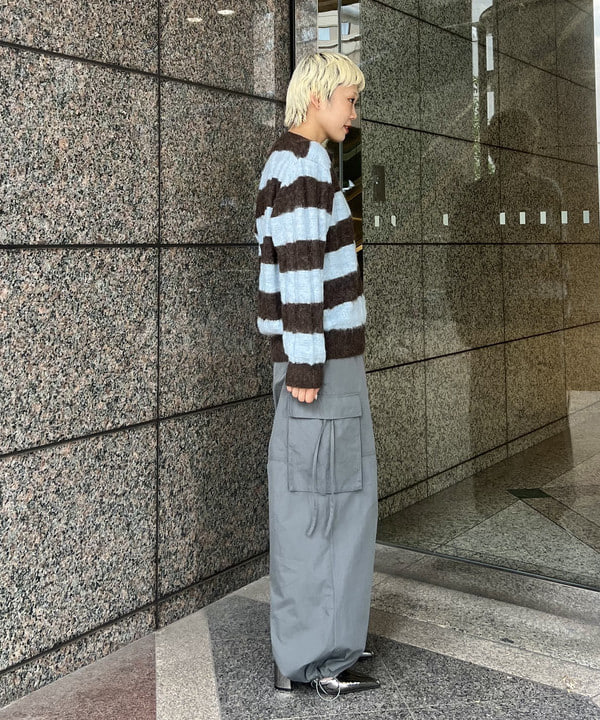 あさひさんの「BEAMS WOMEN｜ワイド ボーダー ポロ ニット」を使ったコーディネート