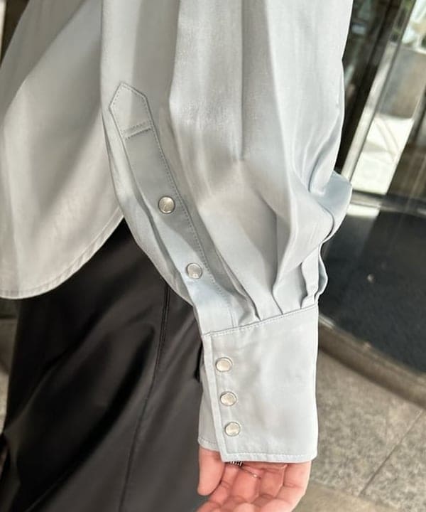 Sakiさんの「BEAMS WOMEN｜サテン ウエスタン シャツ」を使ったコーディネート