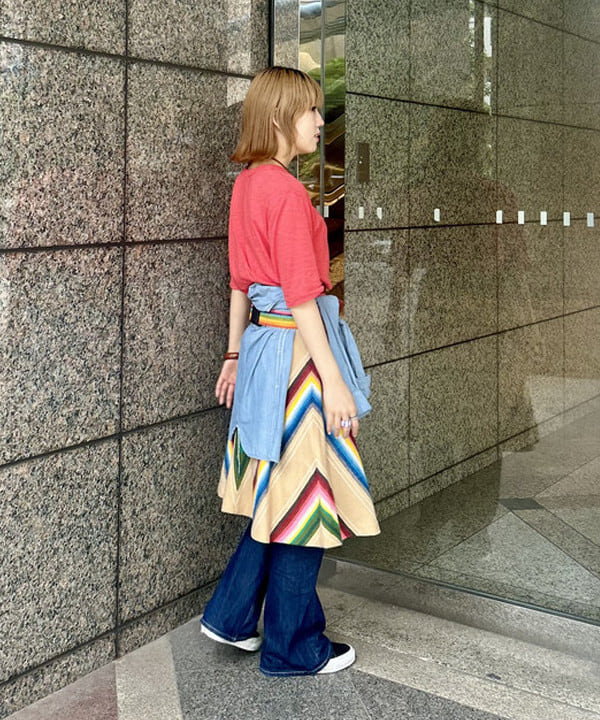 小原 もこさんの「BEAMS WOMEN｜【別注】Healthknit / ソフト スラブ Tシャツ」を使ったコーディネート