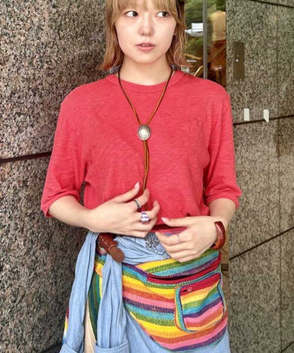 小原 もこさんの「BEAMS WOMEN｜【別注】Healthknit / ソフト スラブ Tシャツ」を使ったコーディネート