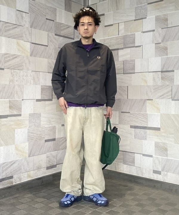 ビームス ナイロン セットアップ 大理石 ホワイト シェル