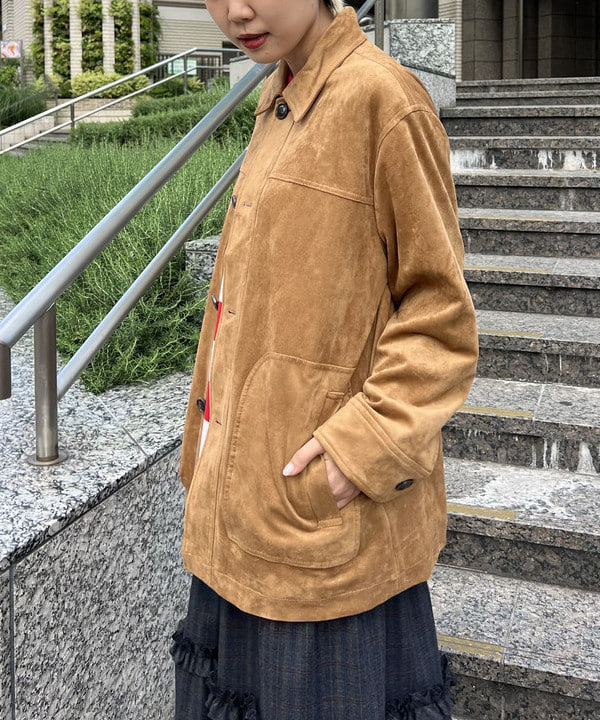 あさひさんの「BEAMS WOMEN｜フェイク スエード ハーフ コート」を使ったコーディネート