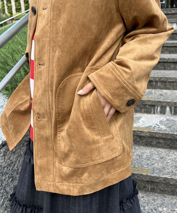 あさひさんの「BEAMS WOMEN｜フェイク スエード ハーフ コート」を使ったコーディネート