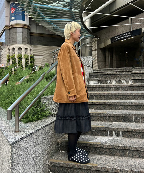 あさひさんの「BEAMS WOMEN｜フェイク スエード ハーフ コート」を使ったコーディネート