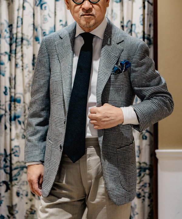 moon　BEAMS TAILORカスタムコットンスーツ　ライトブルー　M moon様専用 BEAMS TAILORカスタムコットンスーツ ライトブルー M