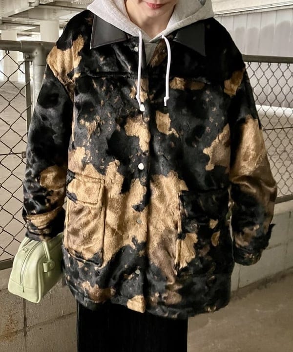 むりょさんの「BEAMS WOMEN｜RBS / フェイクファー ステンカラー コート」を使ったコーディネート