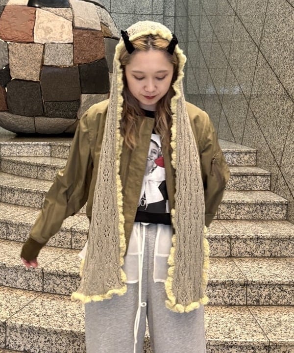 YABUさんの「BEAMS WOMEN｜デタッチ スリーブ ミリタリー ブルゾン」を使ったコーディネート