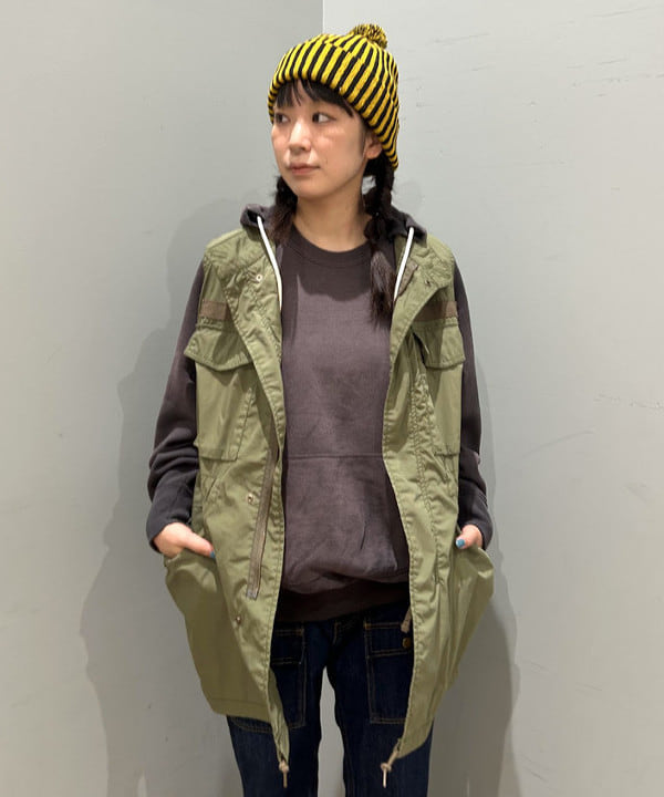 ばるたんさんの「BEAMS WOMEN｜【別注】WAREHOUSE & CO. / セコハン 後付け フーディー」を使ったコーディネート