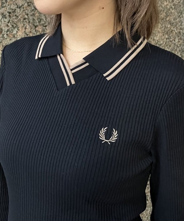 まゆちゃんさんの「BEAMS WOMEN｜【別注】FRED PERRY / Twin Tipped Ribbed Polo Shirt」を使ったコーディネート