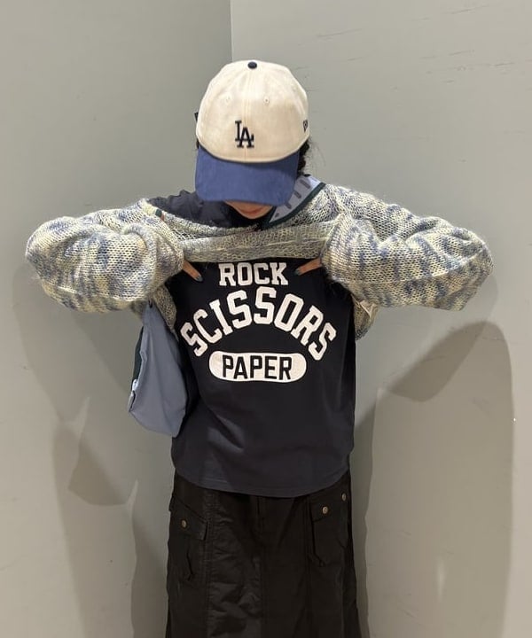 ばるたんさんの「BEAMS WOMEN｜カスリ モヘア ベースボール」を使ったコーディネート