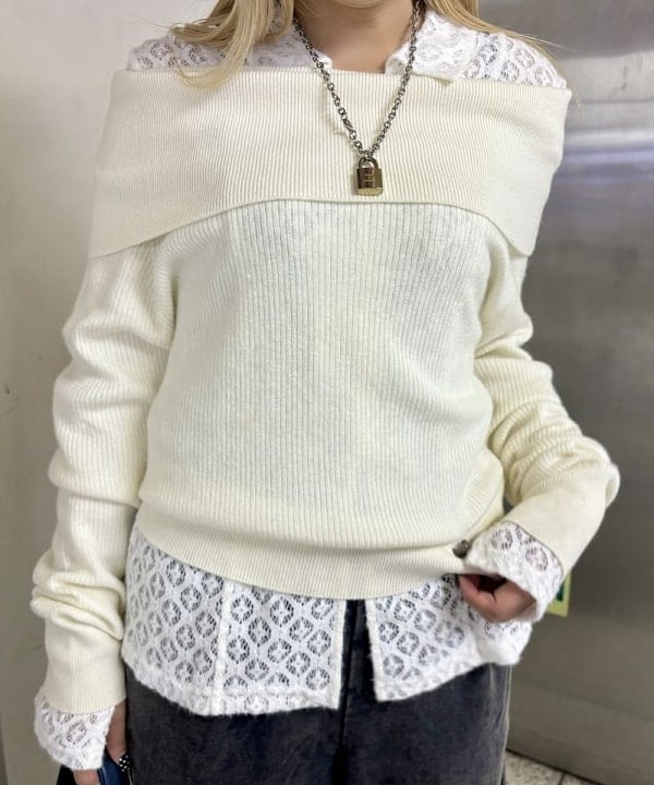 ヒカリさんの「BEAMS WOMEN｜リブ オフショルダー プルオーバー」を使ったコーディネート